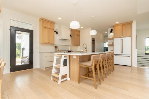Beautifully designed kitchen with access to the porch