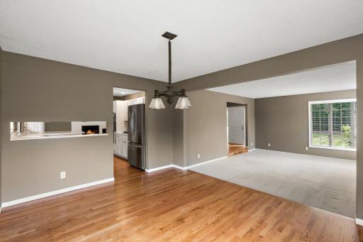 Lots of natural light flood the living and dining areas.