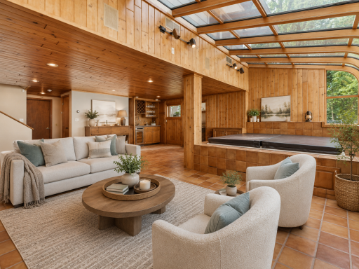 Lower Level Atrium. Be creative how you use this room. -Virtually Staged