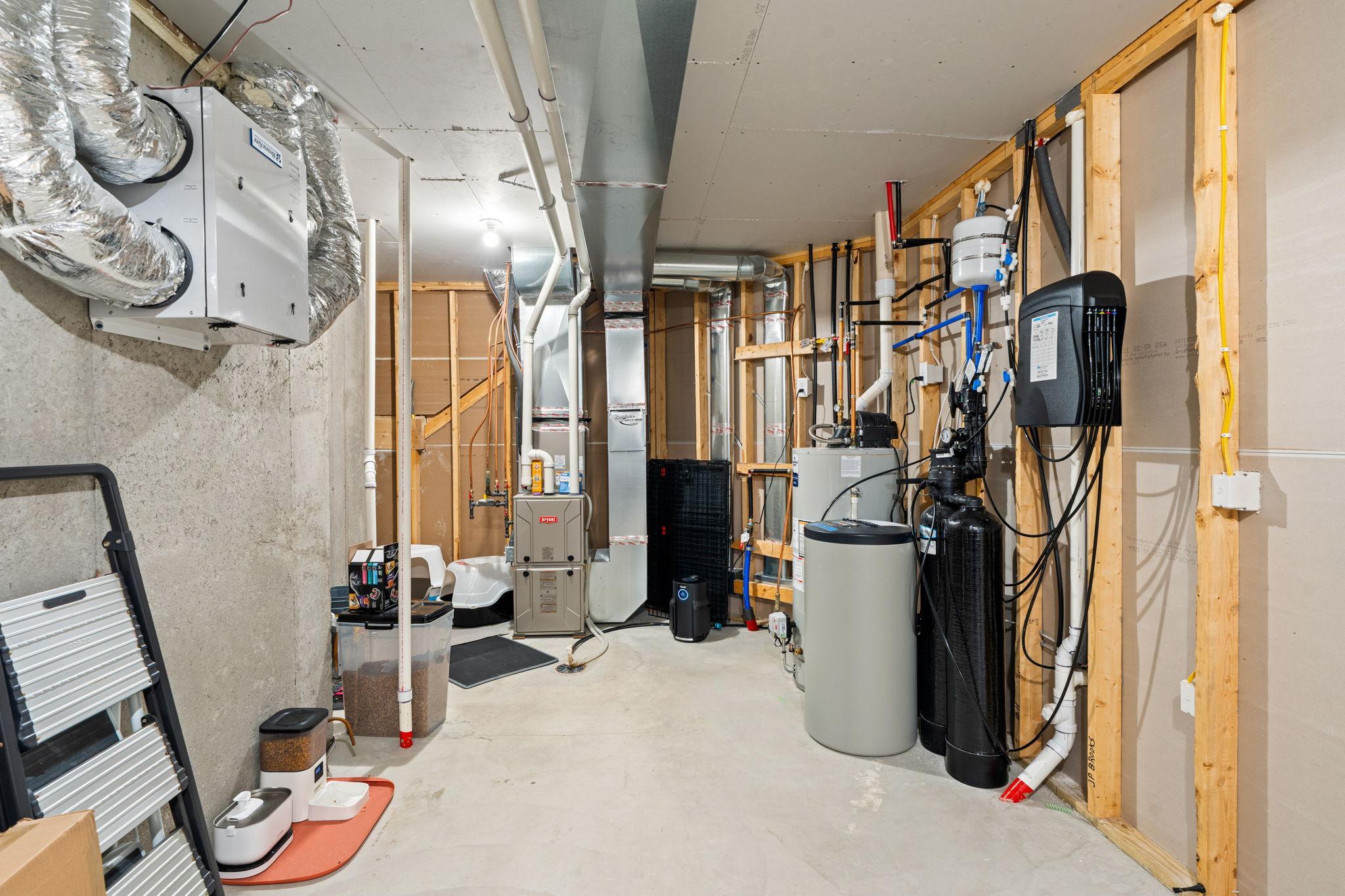 Lower level utility room.
