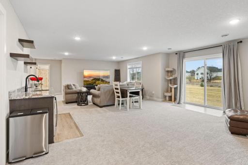 Plenty of room for a pool table or gaming area.