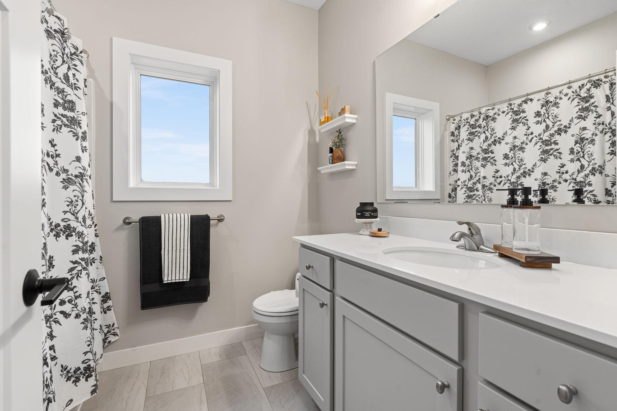 Main floor bathroom on the North wing of home.
