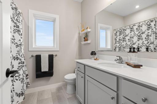Main floor bathroom on the North wing of home.