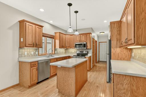 Traditional kitchen with ample storage
