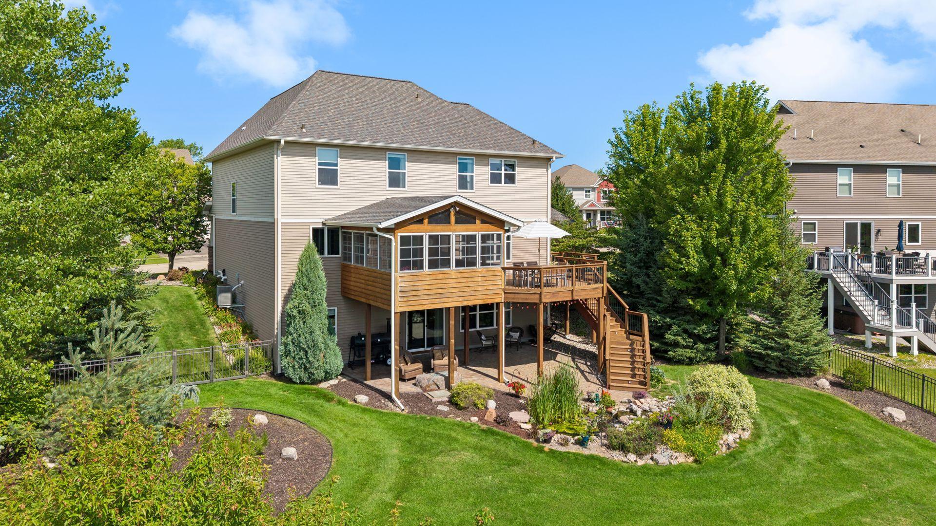 Off the back of the home you will find an outdoor oasis.