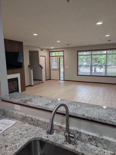 Kitchen and living room view