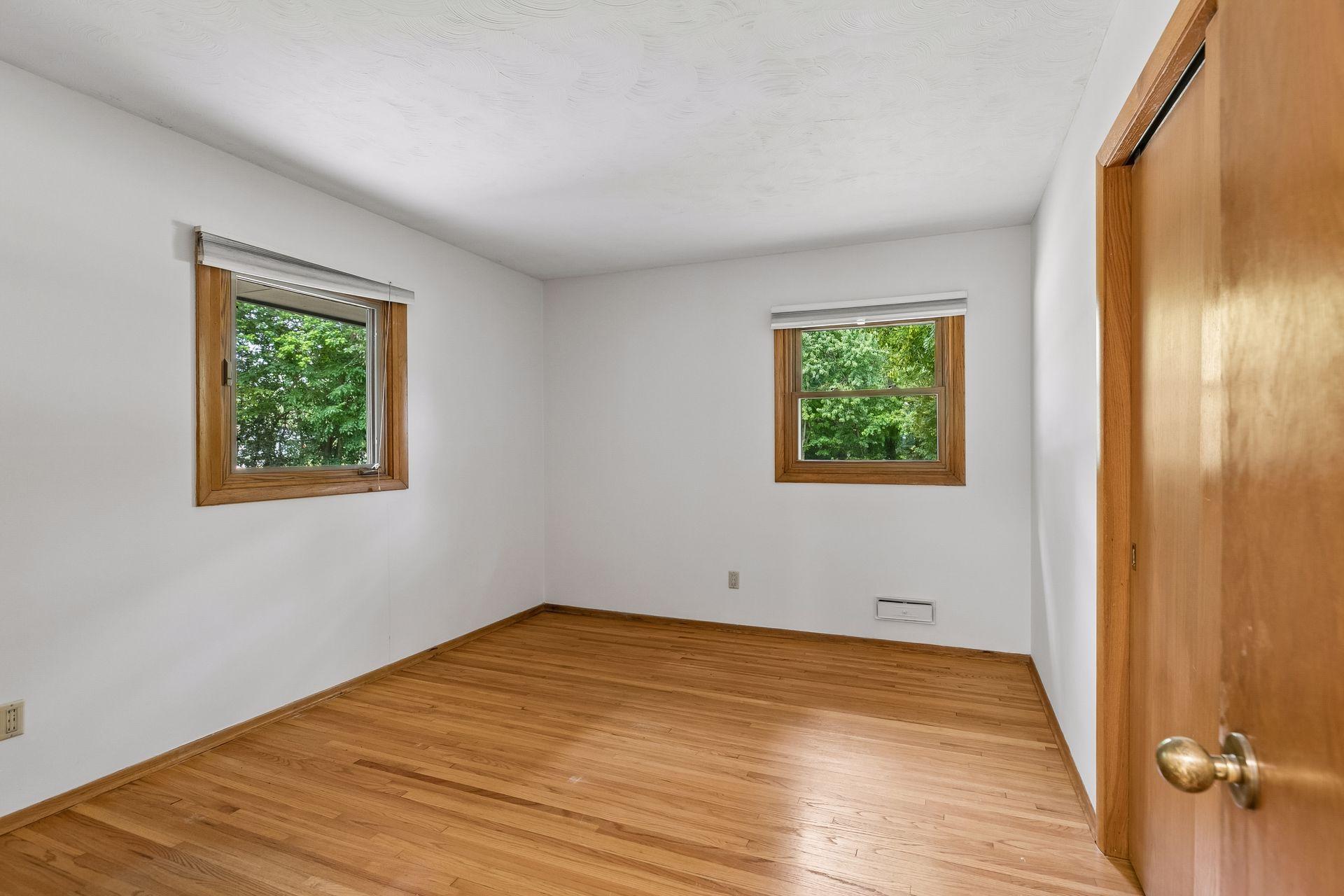 One of three bedrooms on the main level