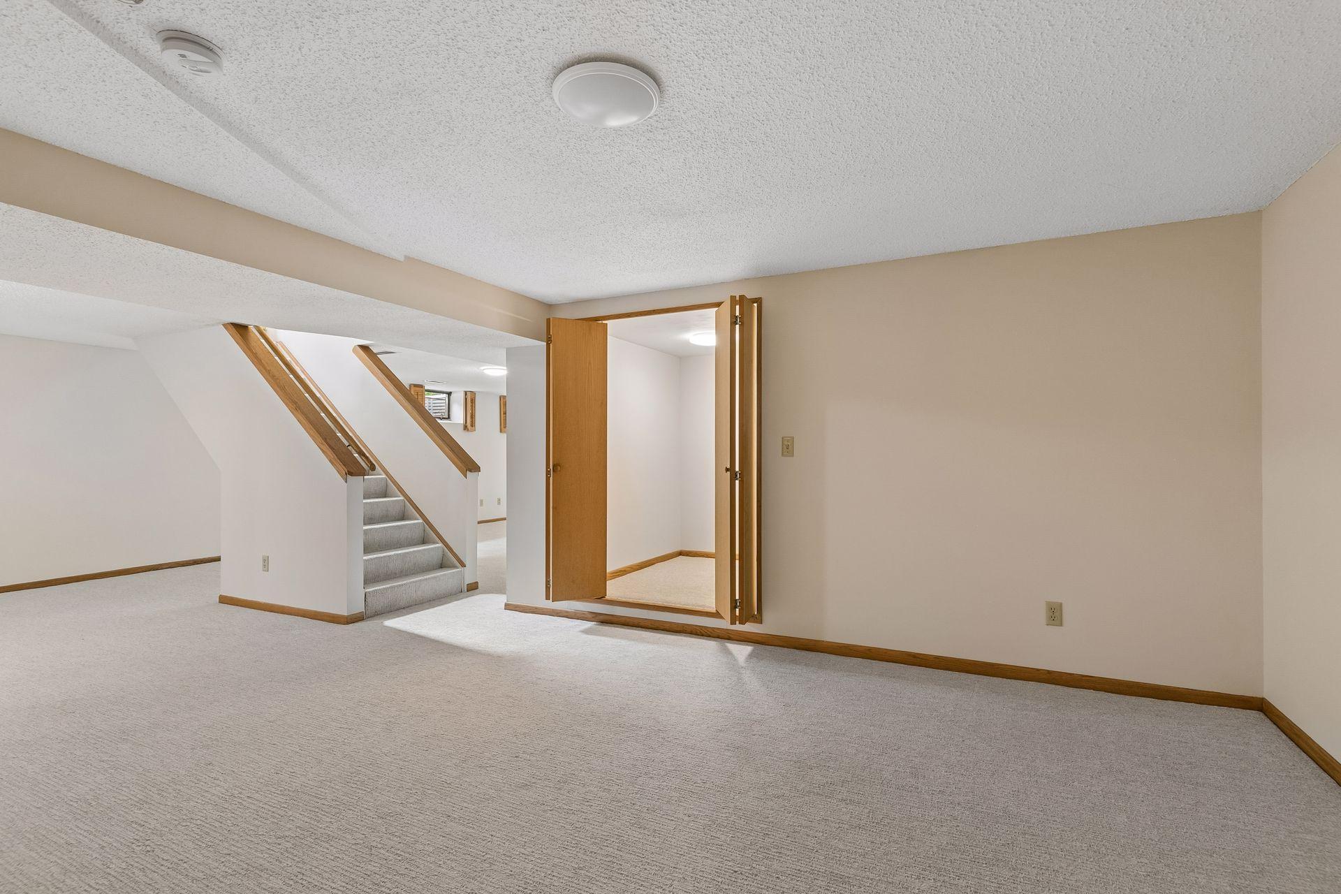 Spacious lower level with family room and additional Flex space