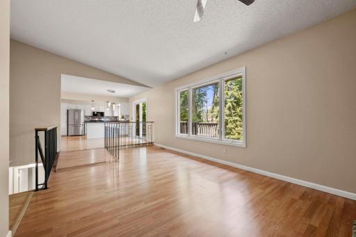 Main floor family room showing ramp that can be easily removed