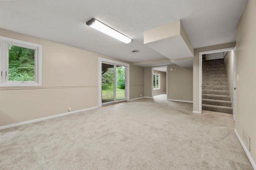 Spacious lower level that walks out to the backyard