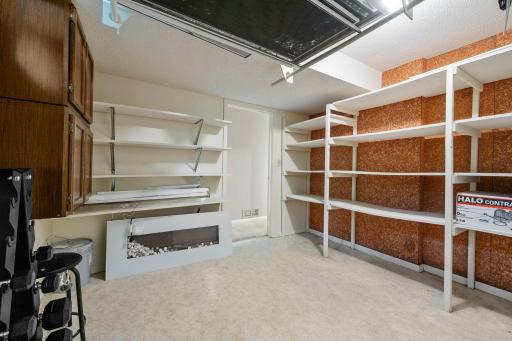 Lower level storage room