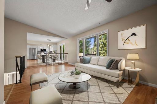 Virtually Staged main floor family room