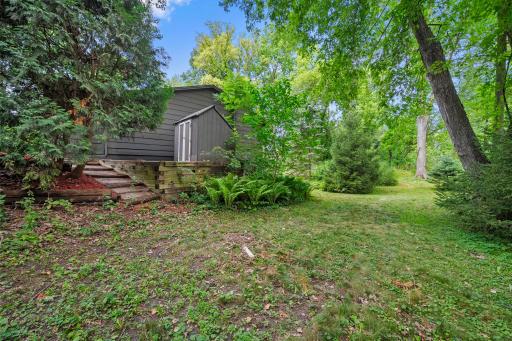 Shed next to garage