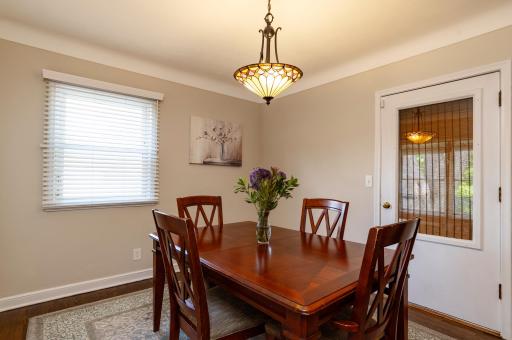 Separate formal dining room for family dinner.