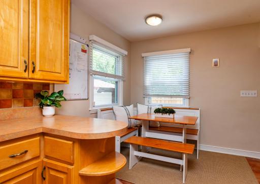 In the breakfast bar and informal dining space are perfect for casual meals on the go.