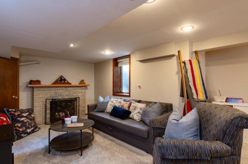 The lower level family room with egress windows is the perfect place for movie night or play time!