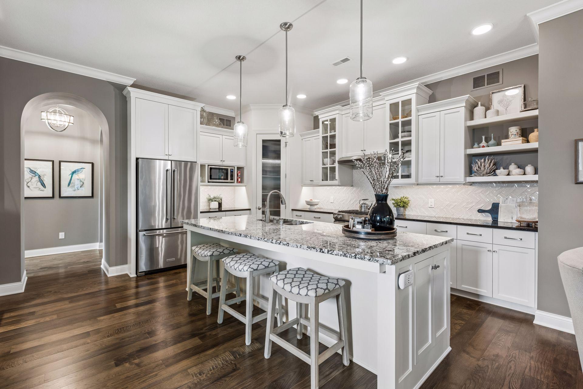 Beautiful kitchen with stainless steel appliances, a surplus of cabinet space and counter space. The cabinets are soft close, a huge plus!