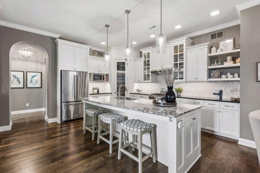Beautiful kitchen with stainless steel appliances, a surplus of cabinet space and counter space. The cabinets are soft close, a huge plus!