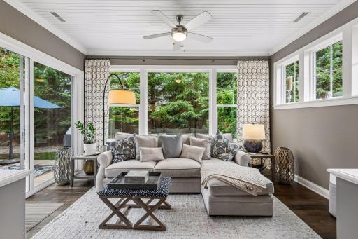 Great natural lighting in your sun room where you can walk-out to your patio.