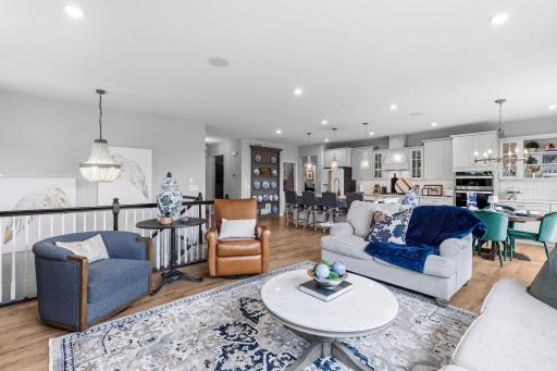 Open concept living with surround sound is perfect for entertaining.
