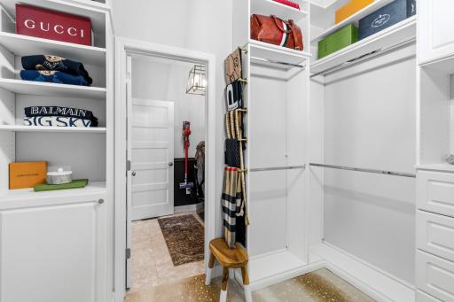 The other side of the closet that walks right into your main level laundry room. Genius!