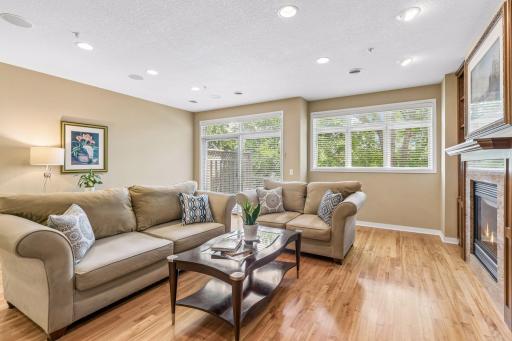 Authentic wood flooring flows throughout the entire main floor and is in excellent condition.