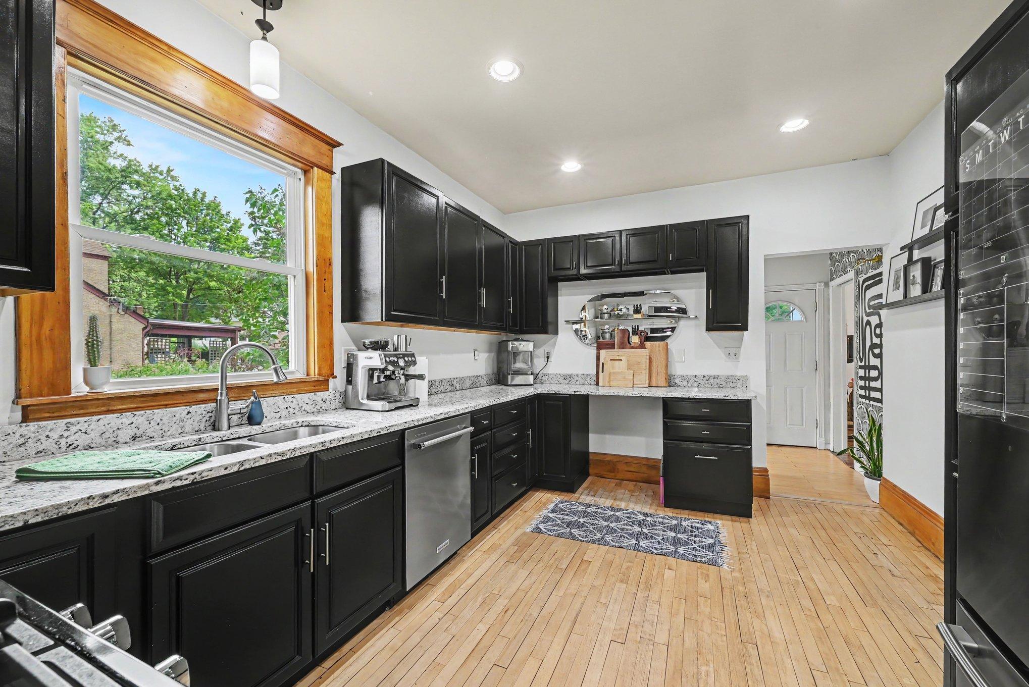 large kitchen window