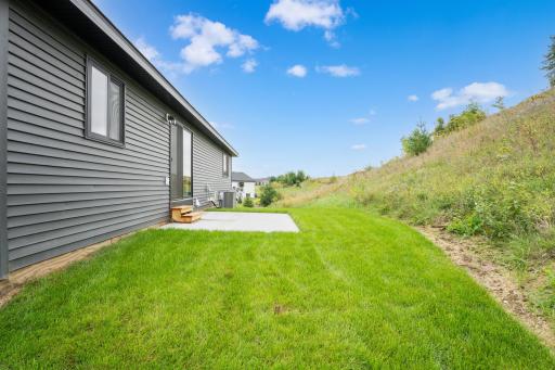 Rear View of the back patio; notice the privacy of the back.