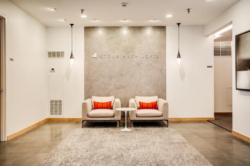Enter through the 2nd Street lobby and you're welcomed by an impressive lobby.