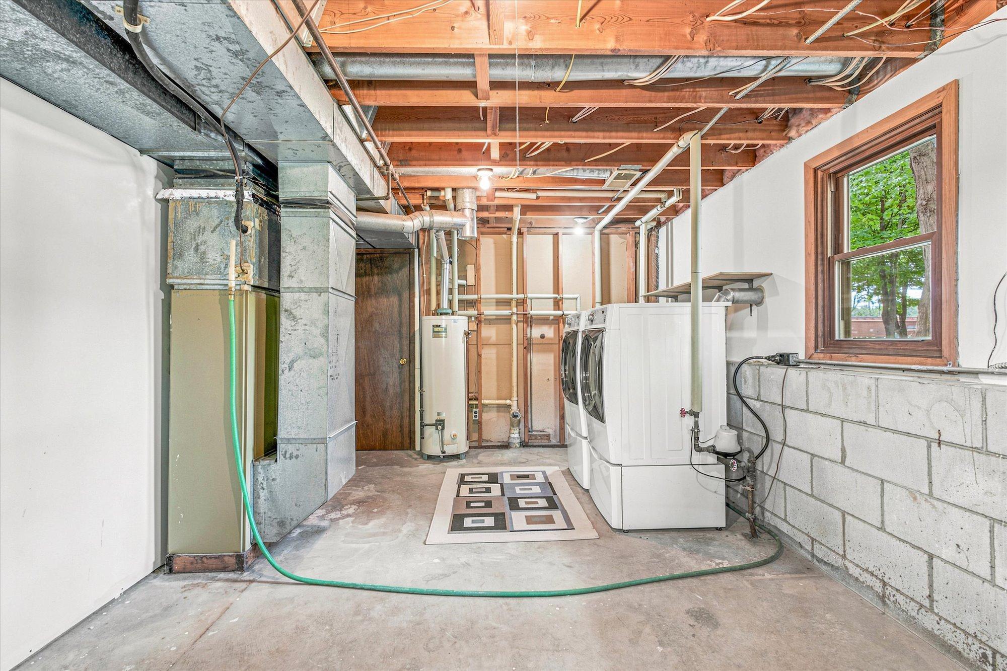 clean and light laundry room