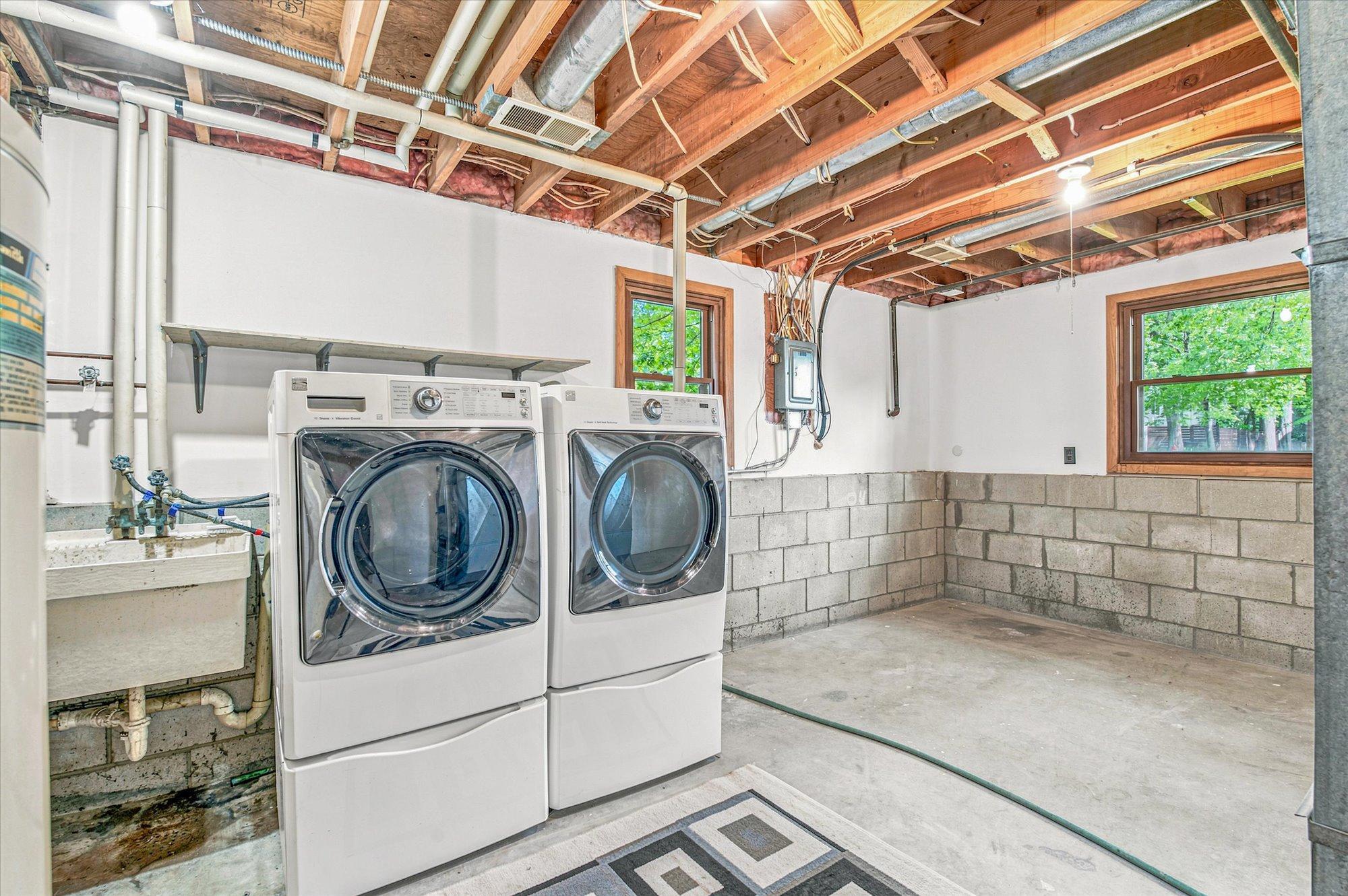 Laundry room, includes washer and dryer