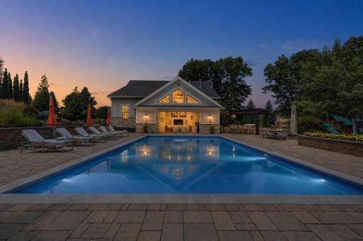 Twilight Aerial Pool House | 15471Dogwood St NW