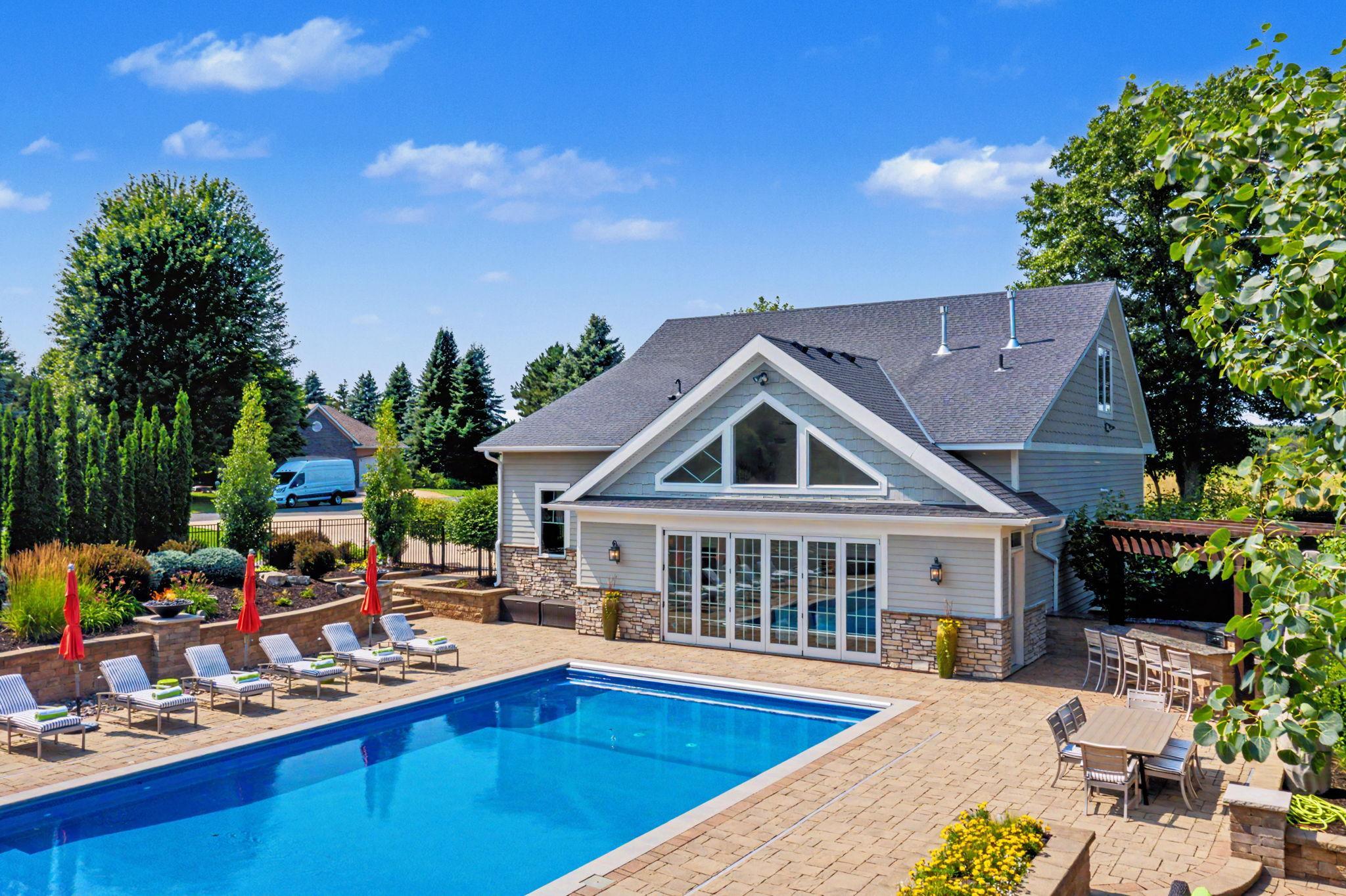 Pool House Aerial Curb View | 15471 Dogwood St NW