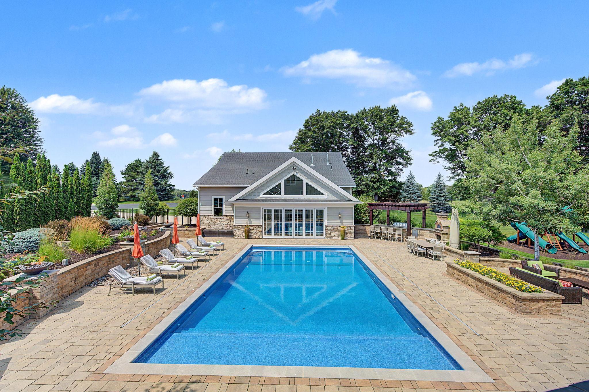 Pool House Patio Area | 15471 Dogwood St NW