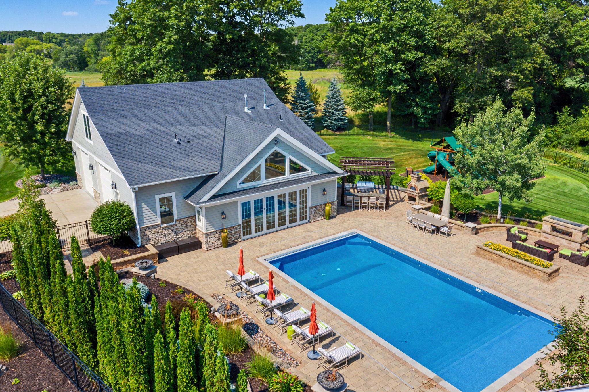 Pool House Aerial Curb View | 15471 Dogwood St NW