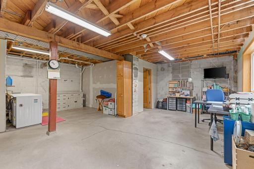Unfinished basement awaiting your finishing touch