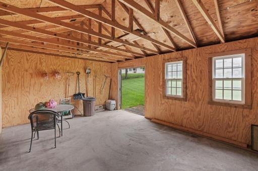 Inside of shed