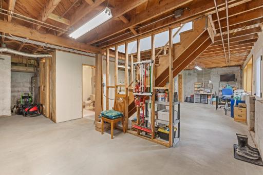 Large walk out unfinished basement