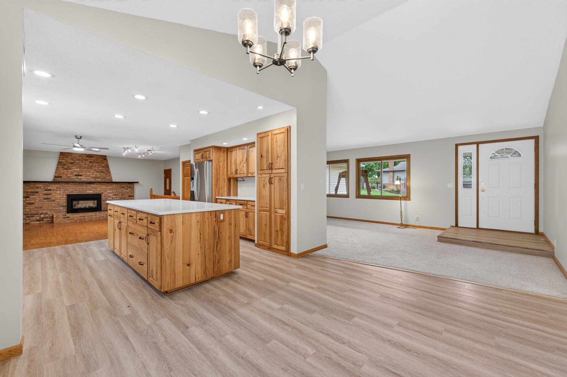 Dining room toward kitchen and Entry