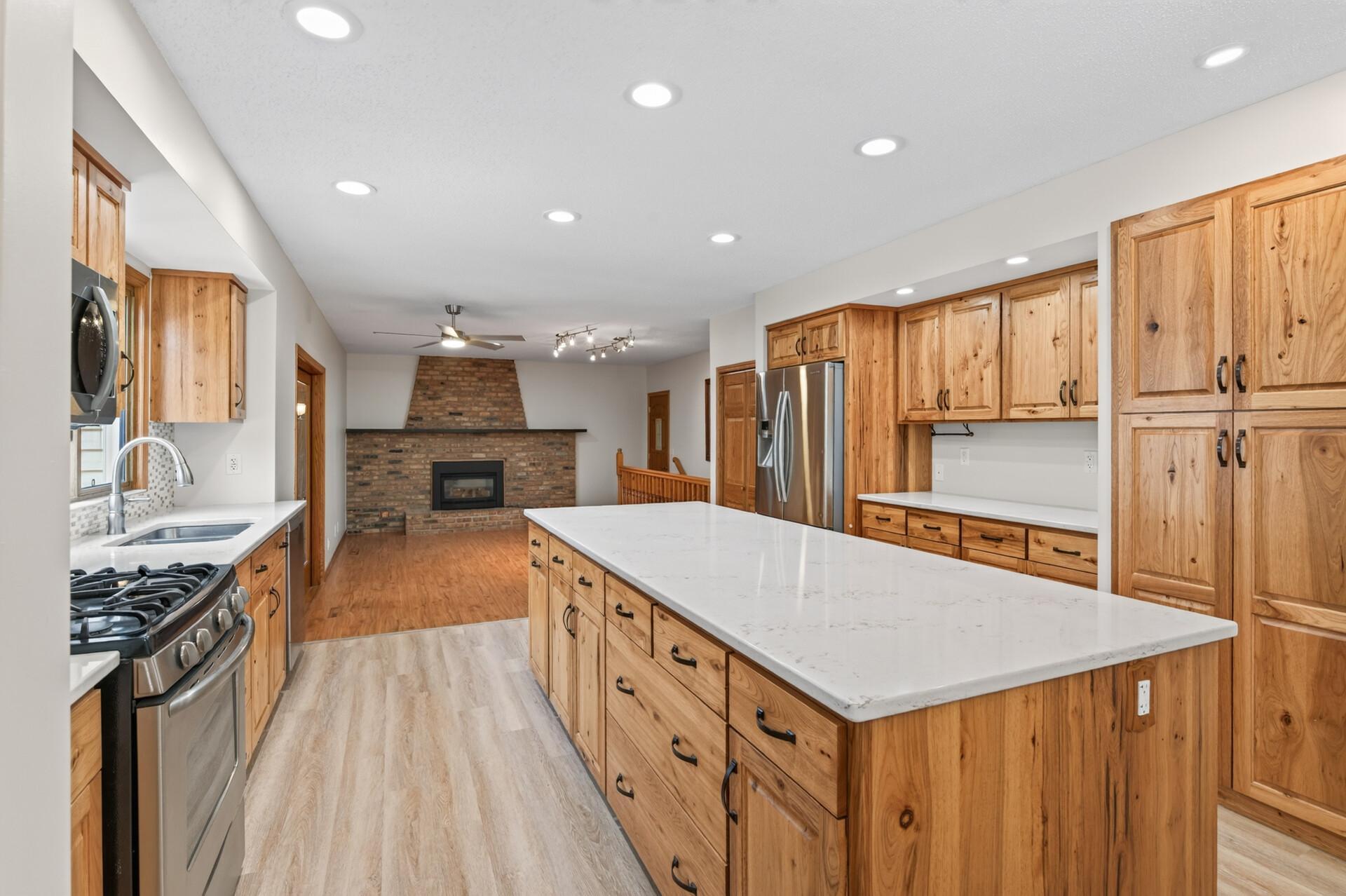 Quartz Counters & Custom cabinetry