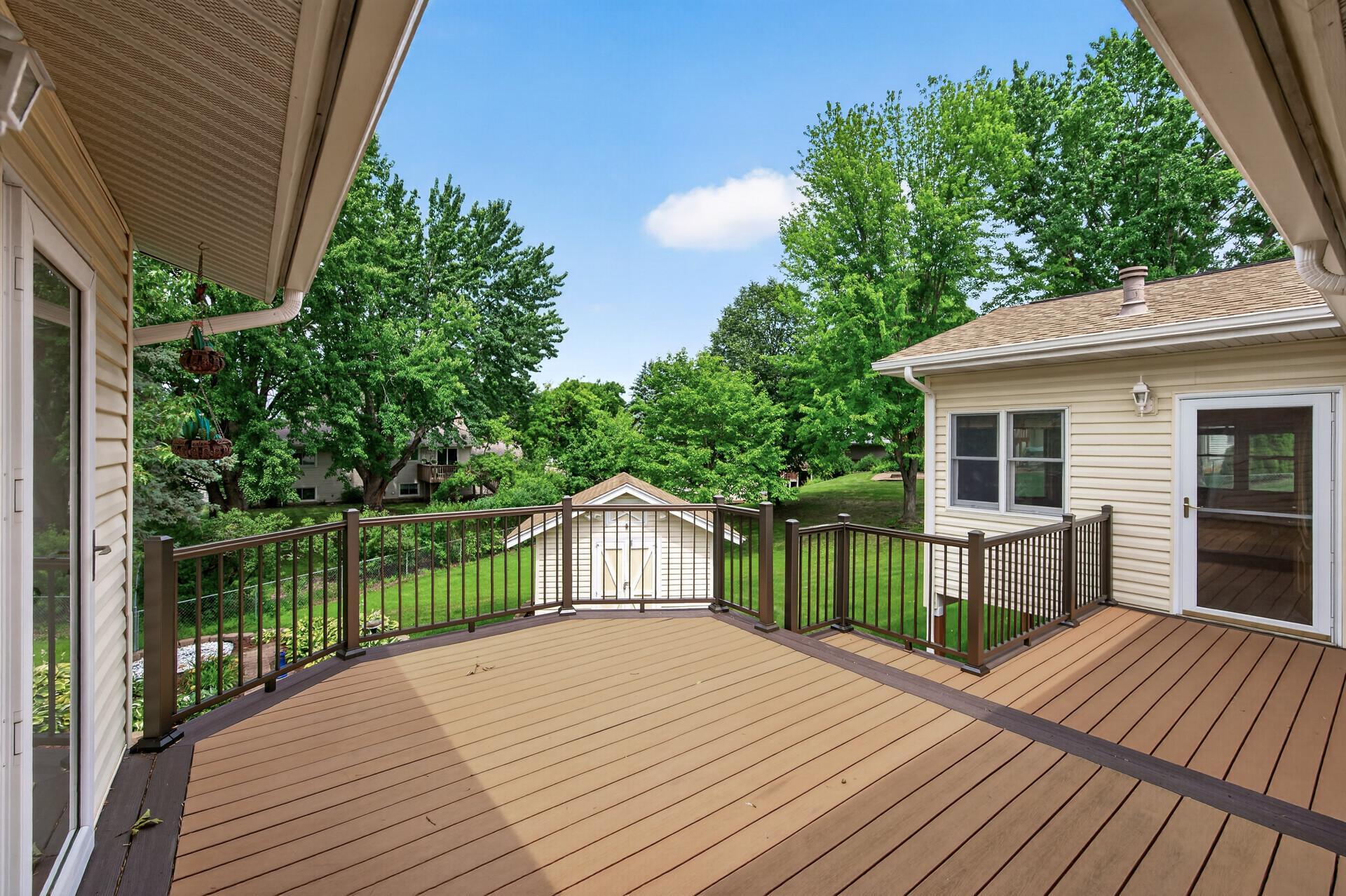 View from Deck toward the 2nd garden shed