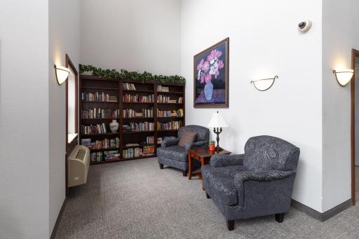 Reading room/library in building 1321 lobby