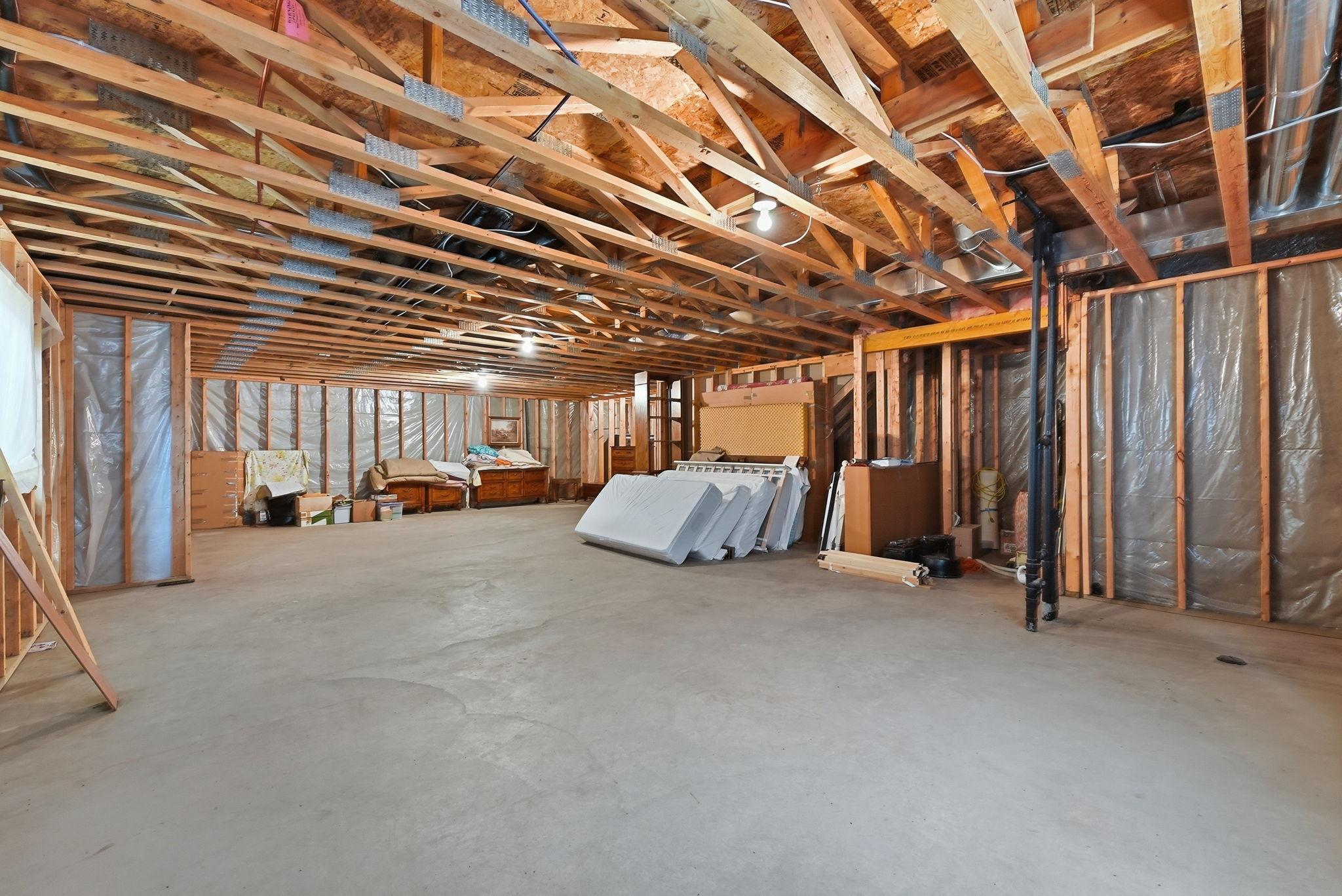 View of Unfinished Basement from Window