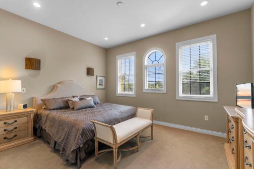 Primary bedroom includes full bath and walk-in closet