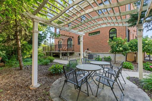 Shared ground level patio