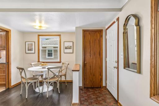 Front foyer with entry closet and informal dining