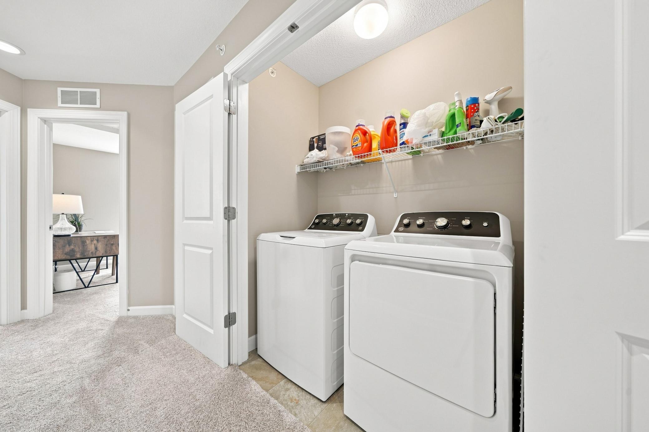 Brand NEW Washer and Dryer are located on the upper level