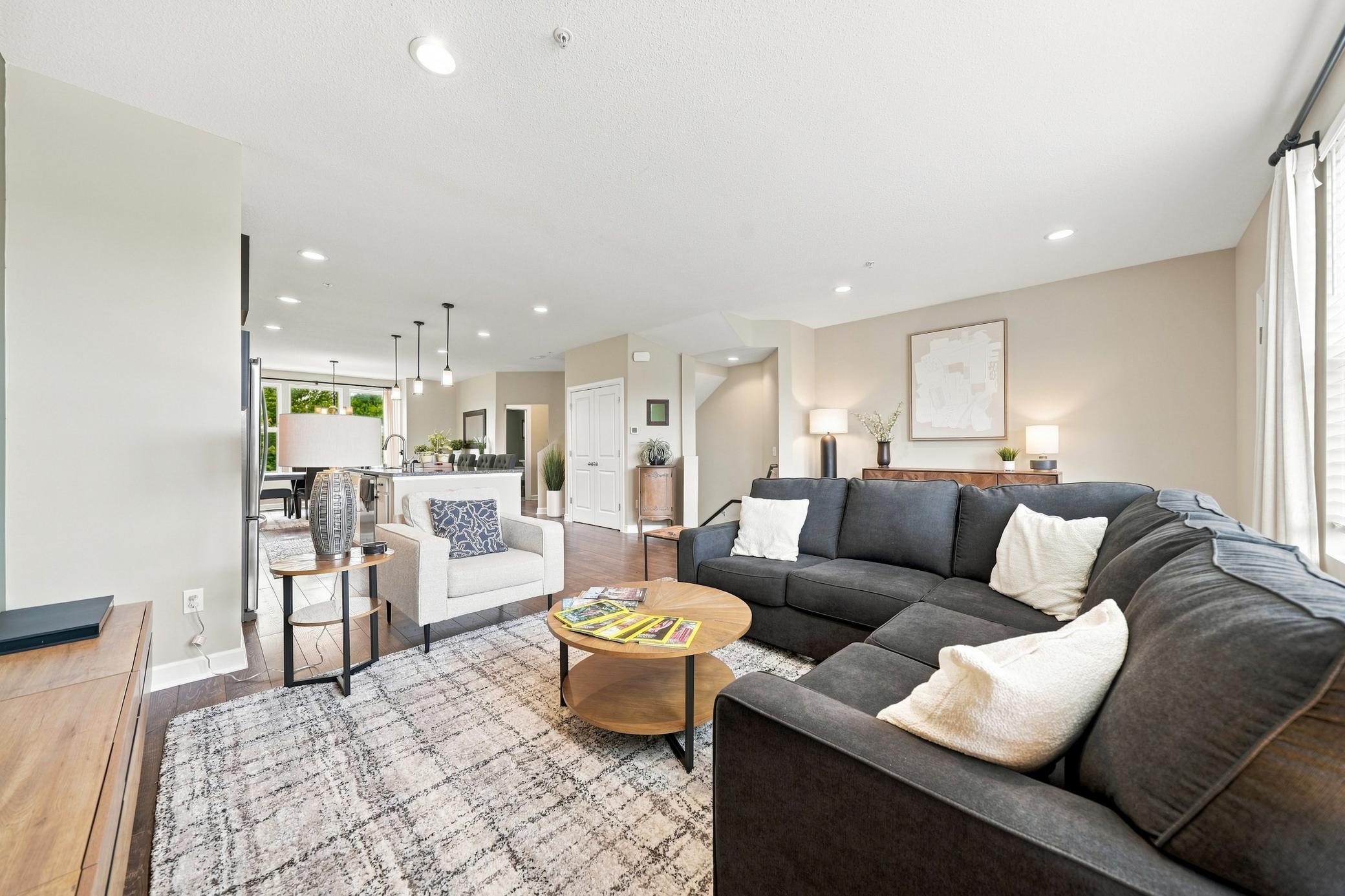 As you can see, the floor plan has an open concept