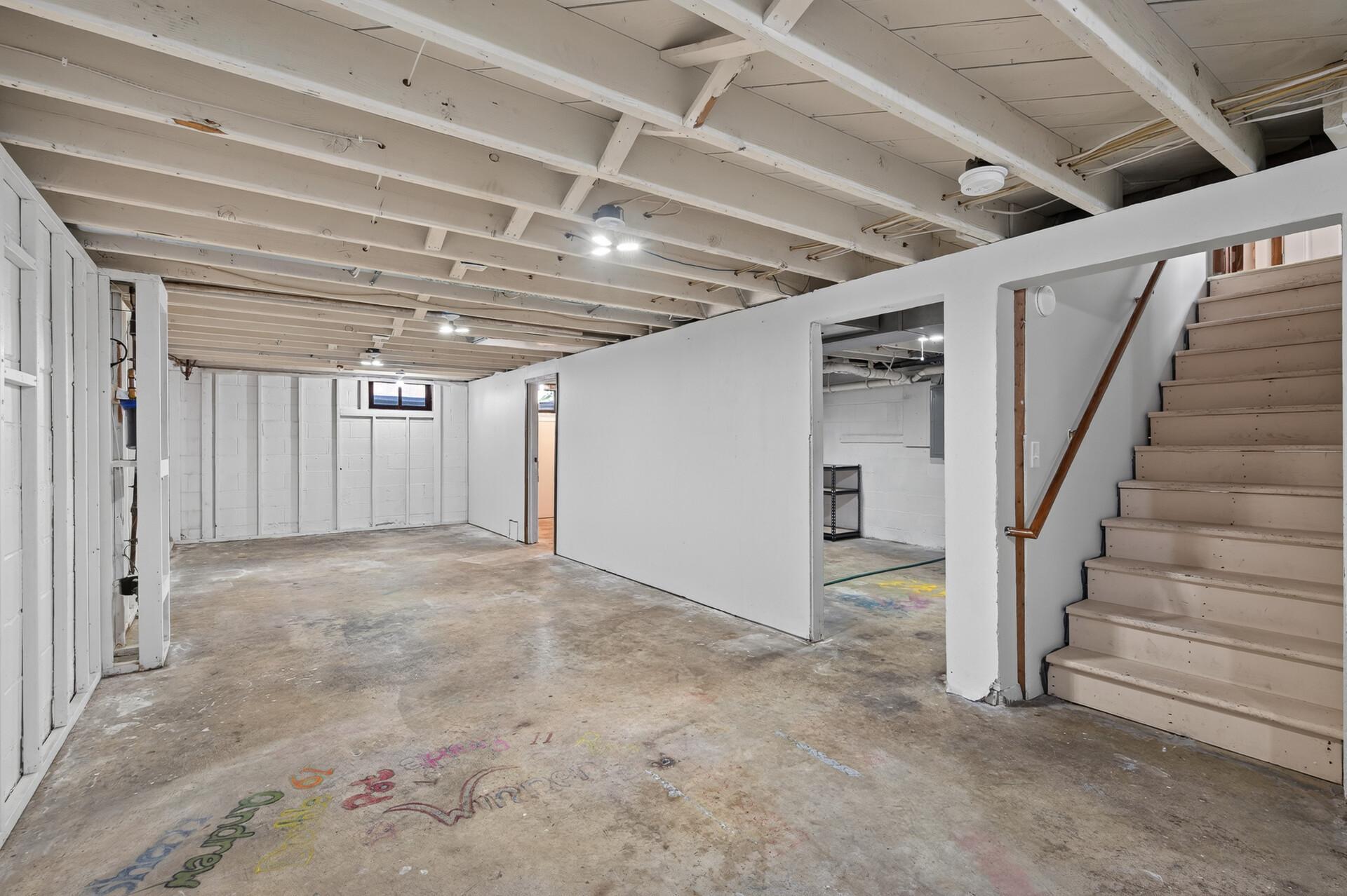 The unfinished basement offers an excellent opportunity to build equity while customizing the space to fit your lifestyle. And some of the walls are already done for you.