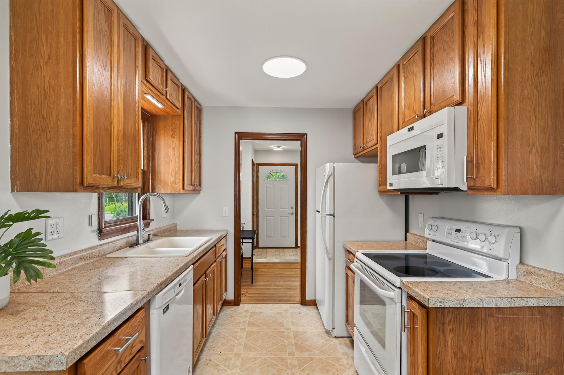 Solid wood cabinets offer timeless quality and the opportunity to paint or refinish them to match your personal style.